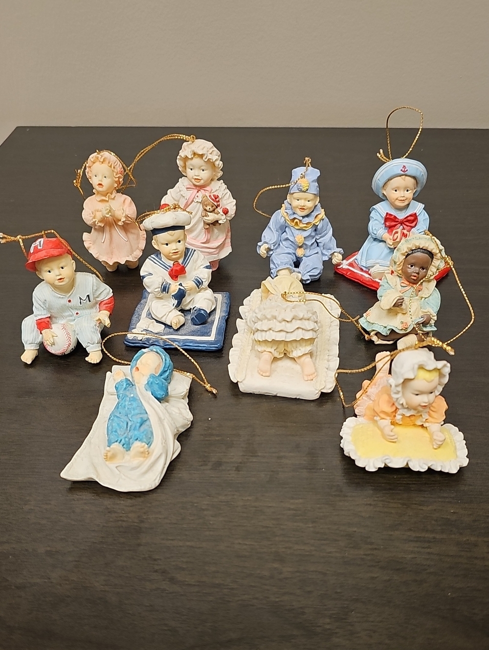 Vintage 1993 Ashton-DrakePorcelain Baby Figurine Ornaments Assorted Colors Lot